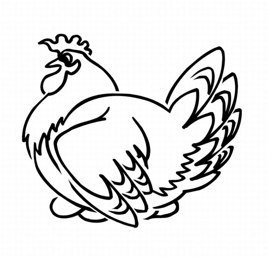 desene de colorat gaina